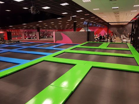 Trampoline park set up by Multiplay